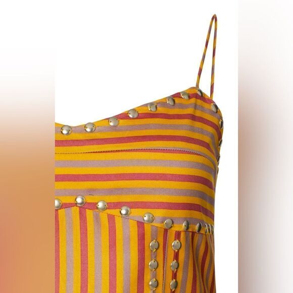 NWT Alix of Bohemia Autumn Ochre Stripe Dress - Picture 5 of 5